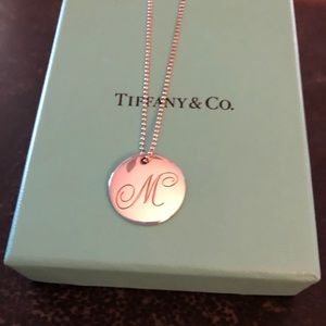 Tiffany & Co. Initial “M” Sterling Silver Necklace